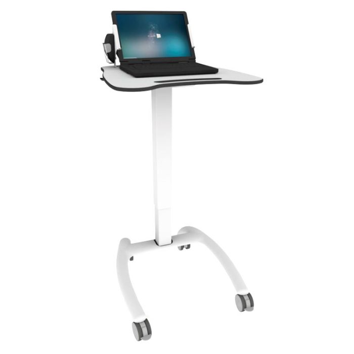 Height-Adjustable Computer Cart